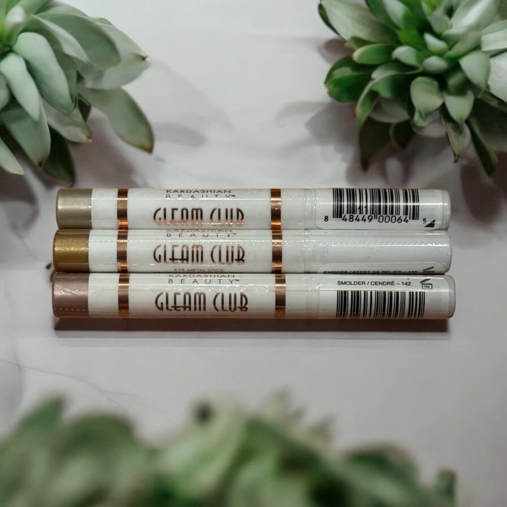 3 Pack! Kardashian Beauty Metallic Stick Eyeshadows (Smolder/Emboss/Reflect)